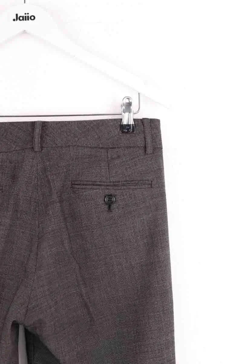 Pantalon droit Theory Beige en Laine