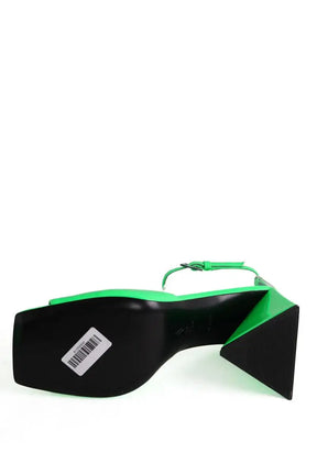 Talons The Attico PIPER SANDAL Vert en Cuir