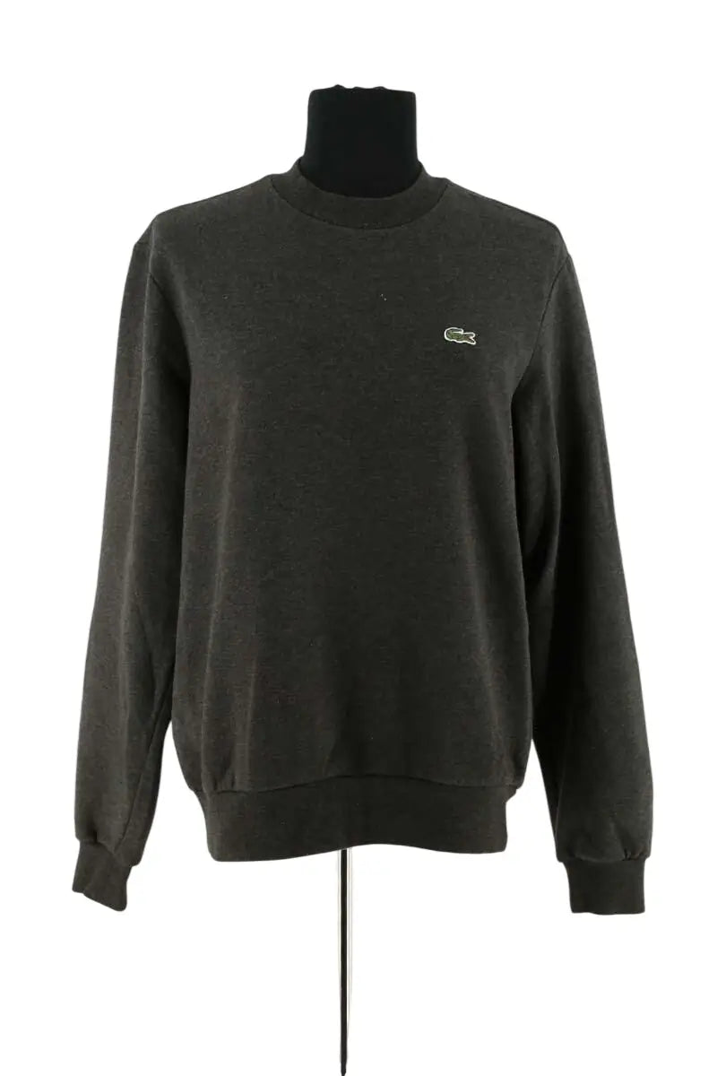Pull Lacoste Anthracite en Coton, taille S - Seconde Main