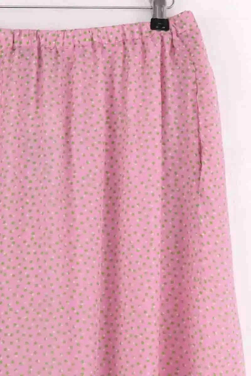 Jupe Roseanna Muse Rose en Soie