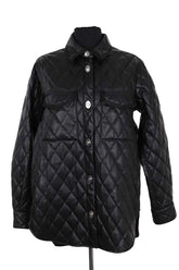 Manteau Maje Noir en Synthétique, taille S - Seconde Main