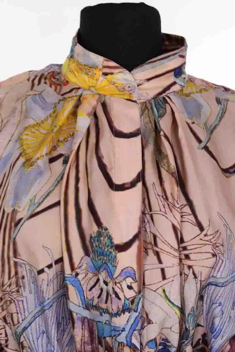 Robe Valentine Gauthier Beige en Soie