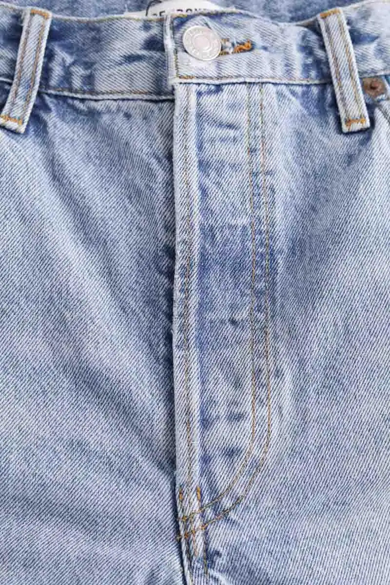 Mini short RE/DONE Bleu en Coton