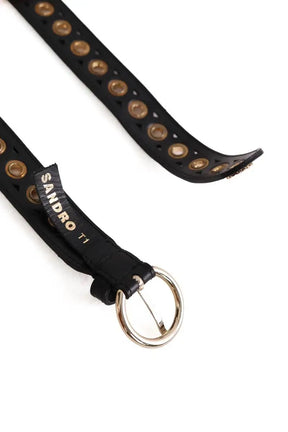 Ceinture en cuir Sandro Noir en Cuir