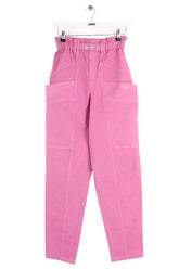 Pantalon droit Isabel Marant Rose en Lin, taille XS - Seconde Main