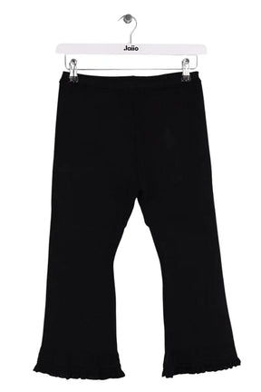 Pantalon court Sandro Noir en Synthétique, taille S - Seconde Main