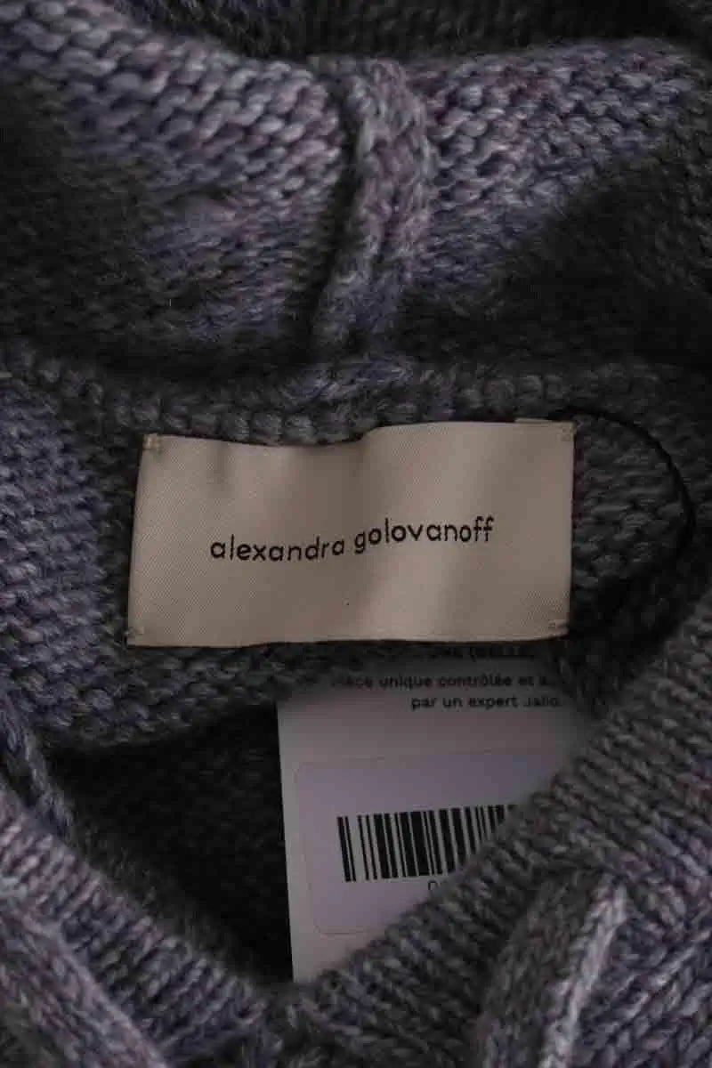 Pull Alexandra Golovanoff Gris en Cachemire