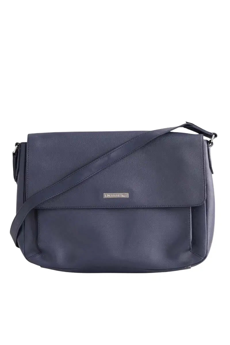 Cartable Lacoste Marine en Cuir - Seconde Main