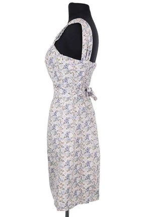 Robe Rouje Bleu en Coton