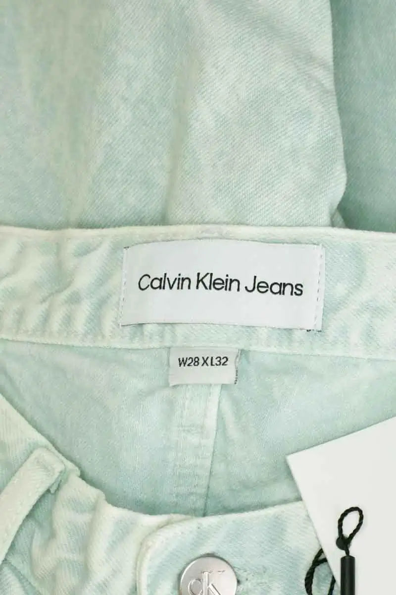 Jean droit Calvin Klein Bleu en Coton