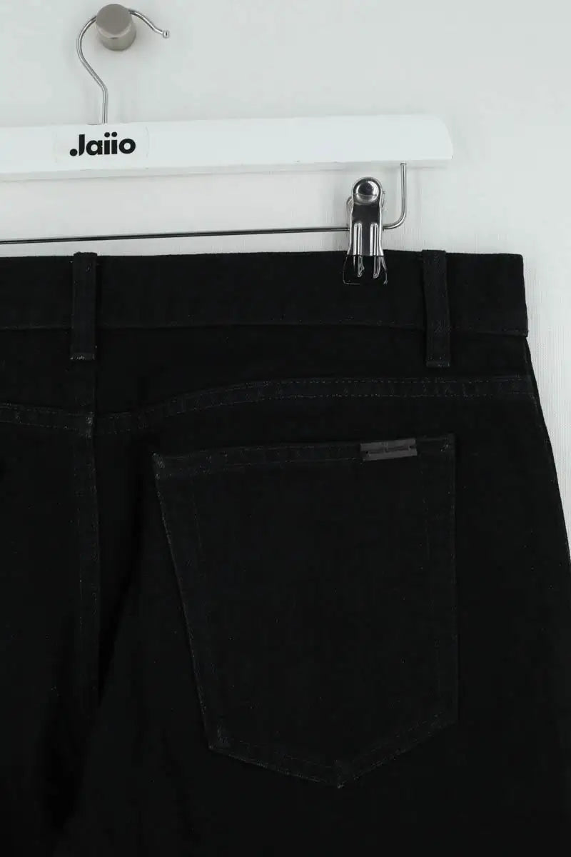 Jean droit Saint Laurent Noir en Coton