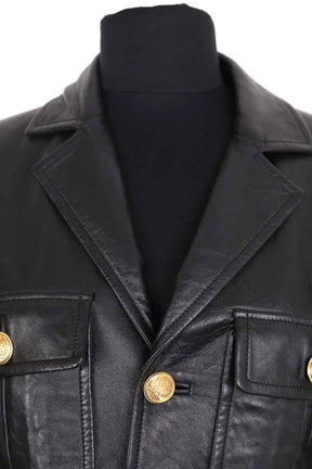 Manteau Chloé Noir en Cuir