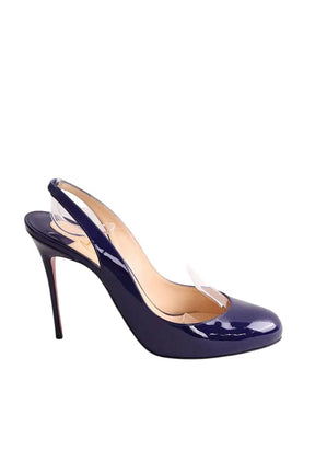 Talons Christian Louboutin Bleu en Cuir verni, taille 40 - Seconde Main