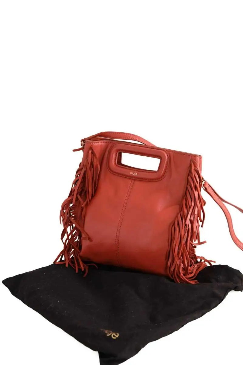 Sac à bandoulière Maje Rouge en Cuir