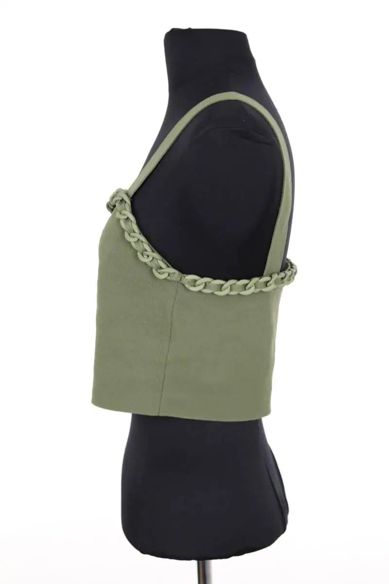 Top sans manche Maje Vert en Viscose