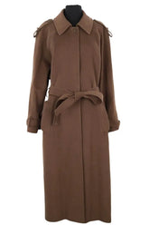 Manteau Burberry Marron en Laine, taille L - Seconde Main