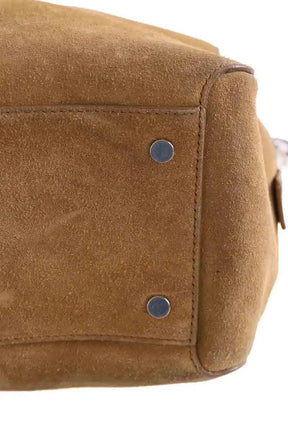 Sac à main Courrèges Three sixty M Camel en Daim