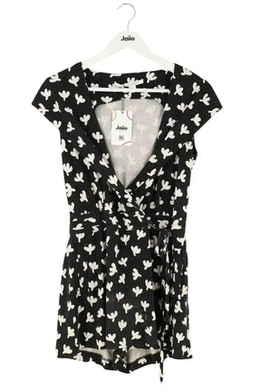 Combishort Diane Von Furstenberg Noir en Soie, taille M - Seconde Main