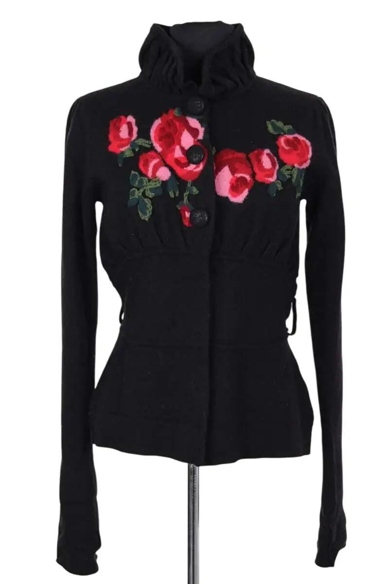 Cardigan Kenzo Noir en Laine, taille S - Seconde Main
