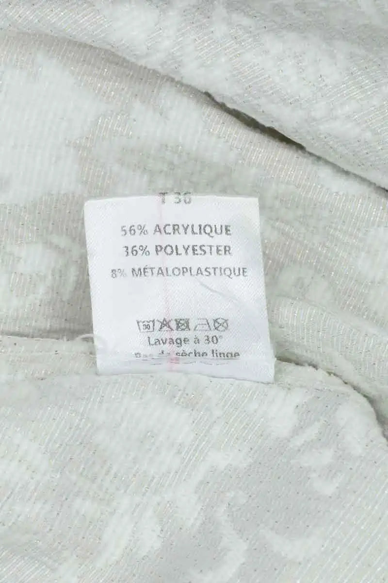 Pantalon droit Saaj Ecru en Coton