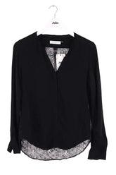Blouse Sandro Noir en Viscose, taille S - Seconde Main