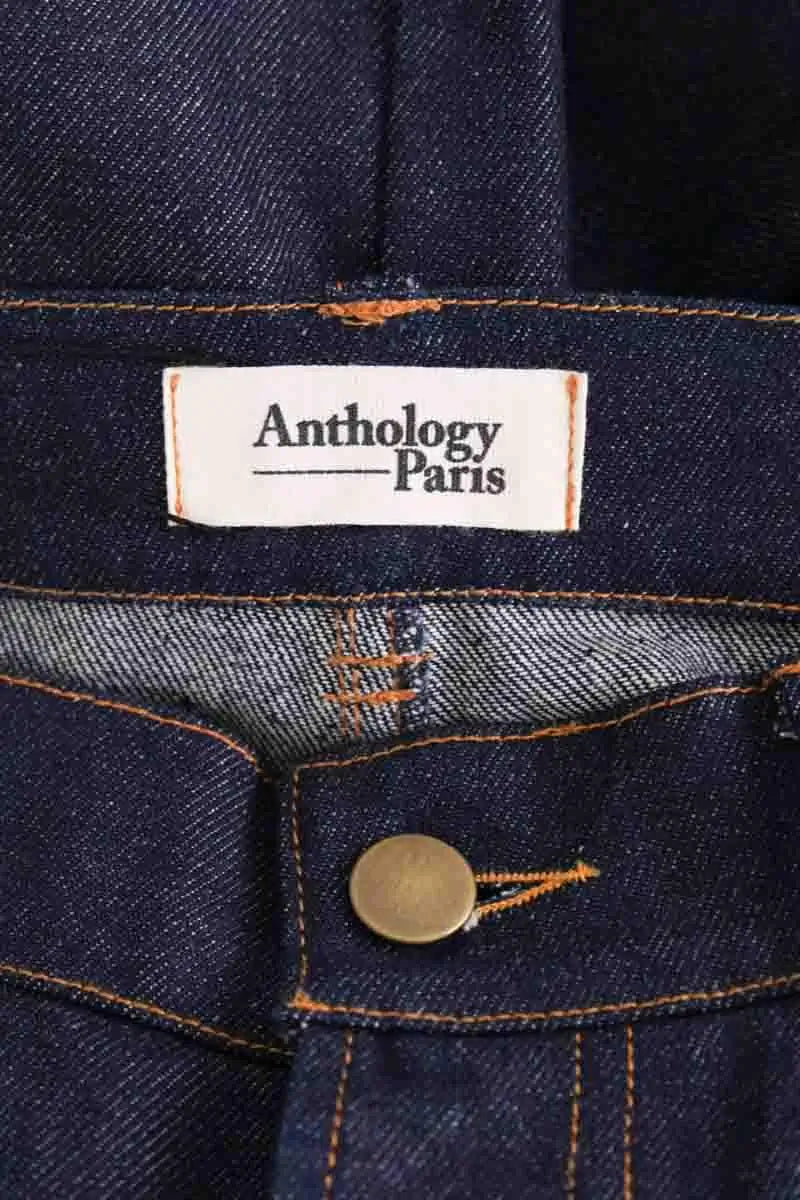 Jean droit Anthropologie Bleu en Coton