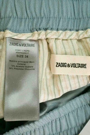 Pantalon droit Zadig & Voltaire Bleu en Synthétique
