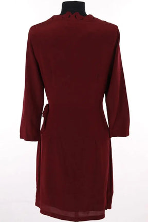 Robe Sézane Bordeaux en Soie