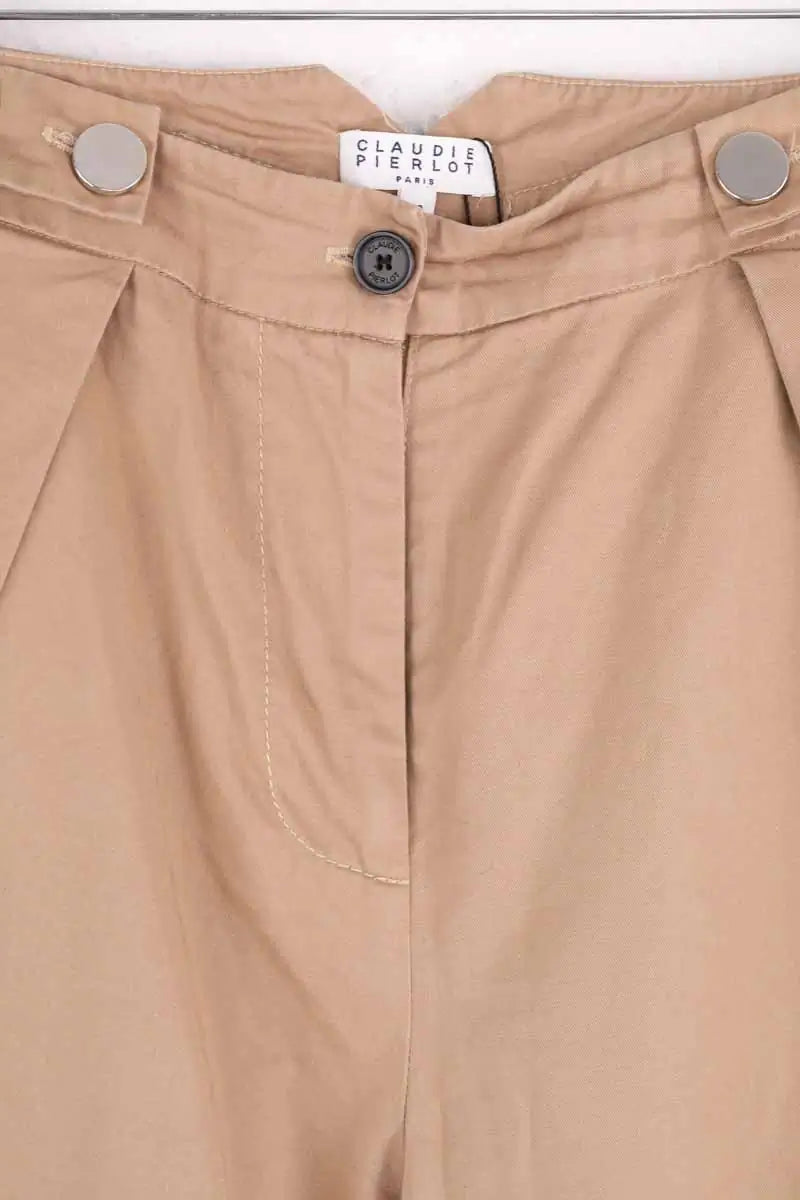 Pantalon Claudie Pierlot Camel en Coton