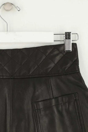 Bermuda Sandro Noir en Cuir