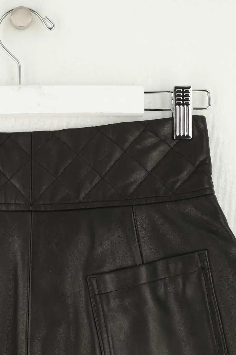 Bermuda Sandro Noir en Cuir