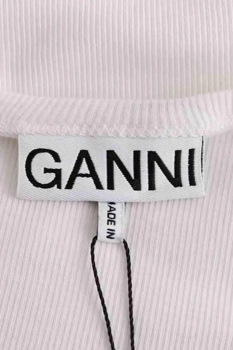 T-shirt Ganni Blanc en Coton