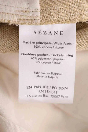 Pantalon Sézane Beige en Viscose