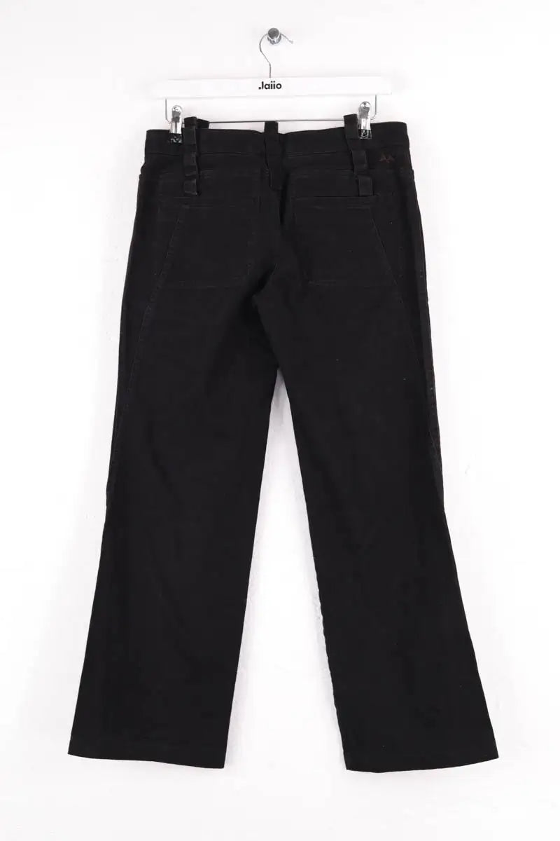 Pantalon large Burberry Noir en Coton