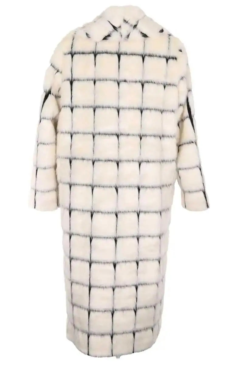 Manteau Manoush Blanc en Fausse fourrure