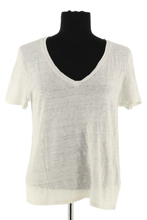 T-shirt Notshy Blanc en Lin, taille M - Seconde Main