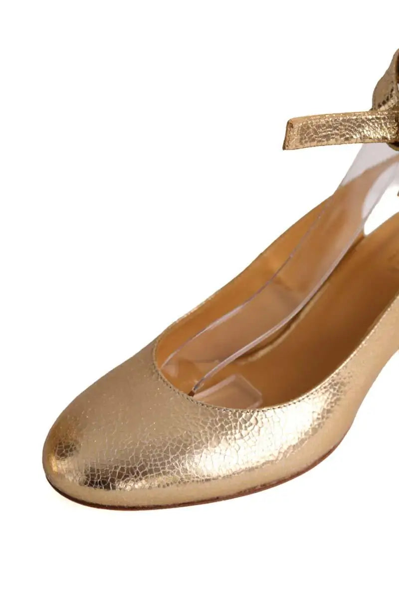 Talons Sézane Doré en Cuir