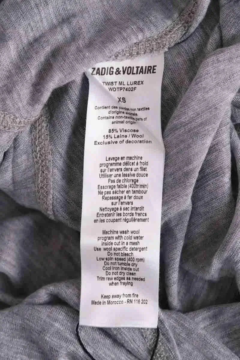 Top Zadig & Voltaire Gris en Viscose