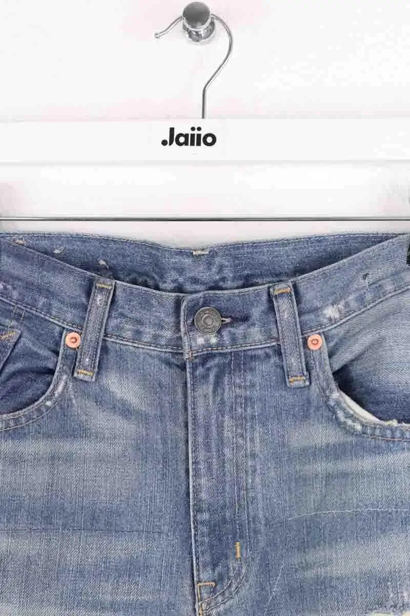 Jean boyfriend Ralph Lauren Bleu en Coton