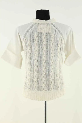 Pull Max Mara Blanc en Coton