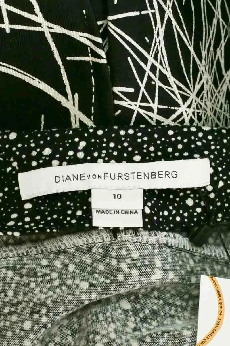 Robe Diane Von Furstenberg Noir en Coton