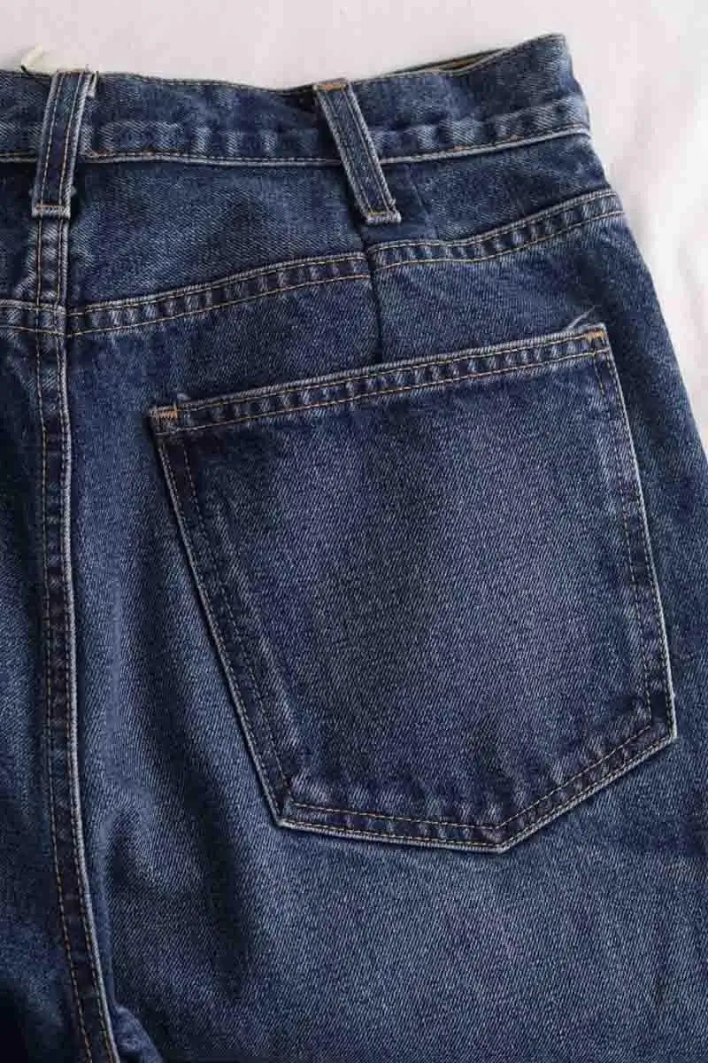 Jean droit Nili Lotan Bleu en Coton