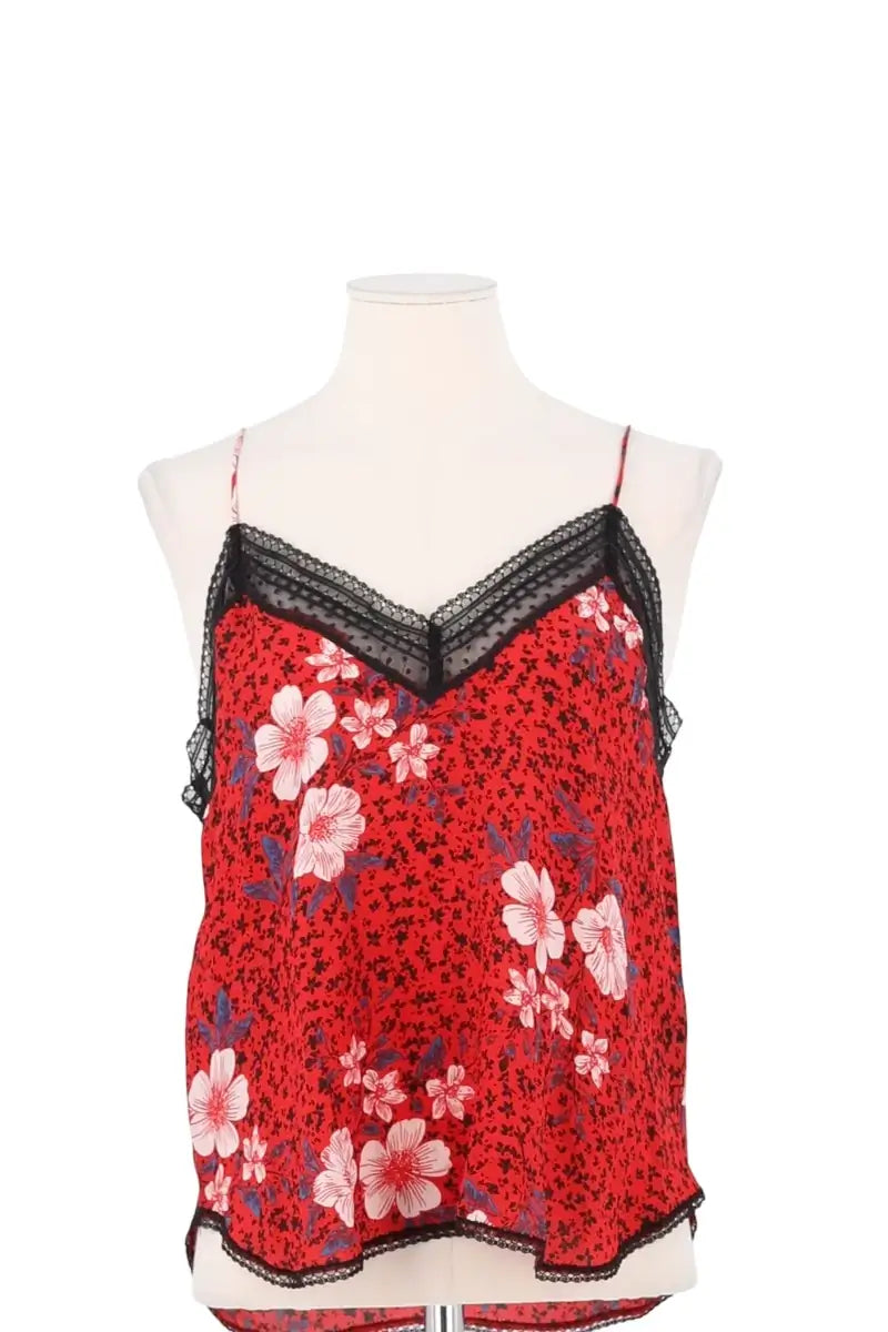 Top sans manche Zadig & Voltaire Rouge en Soie, taille XS - Seconde Main