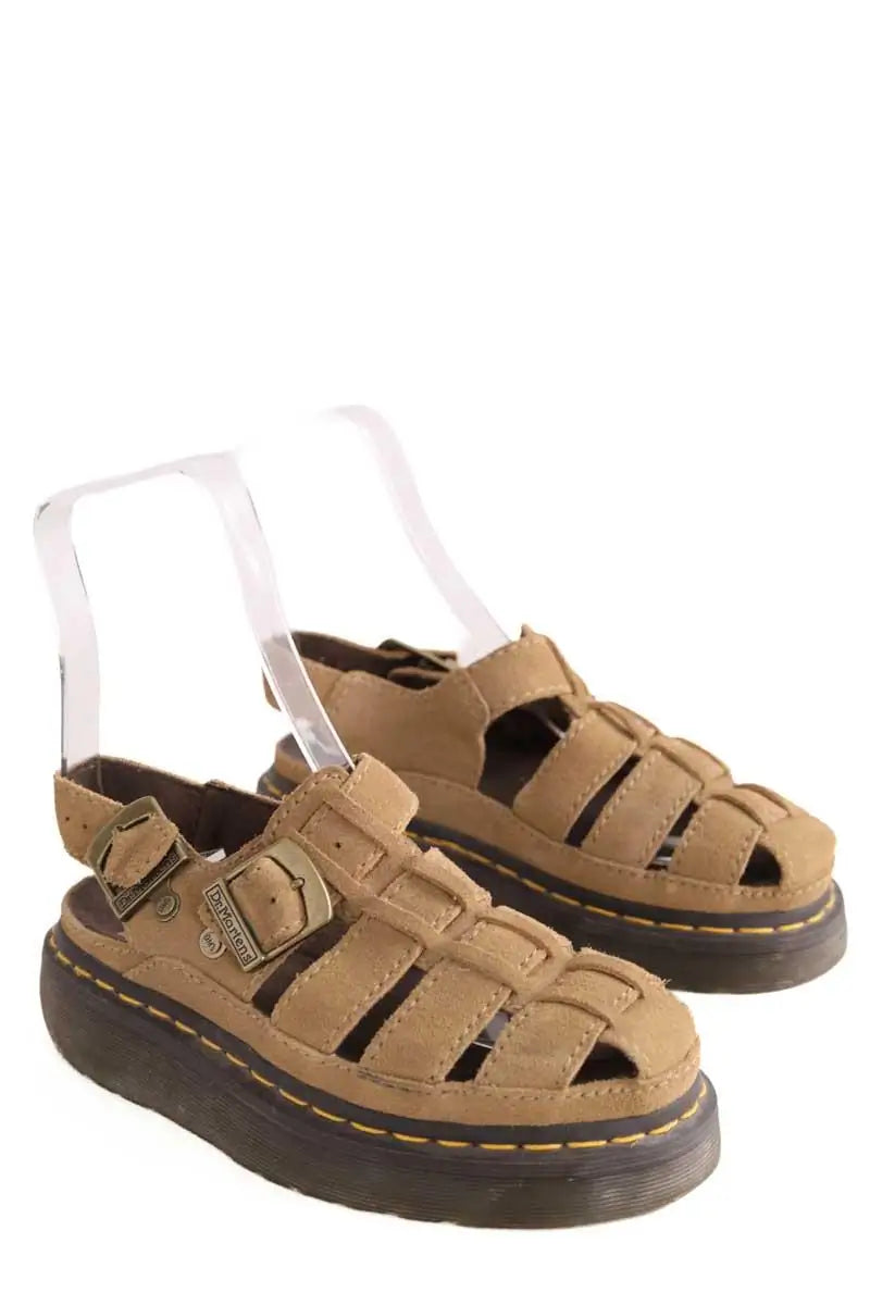Mules Dr. Martens Camel en Daim