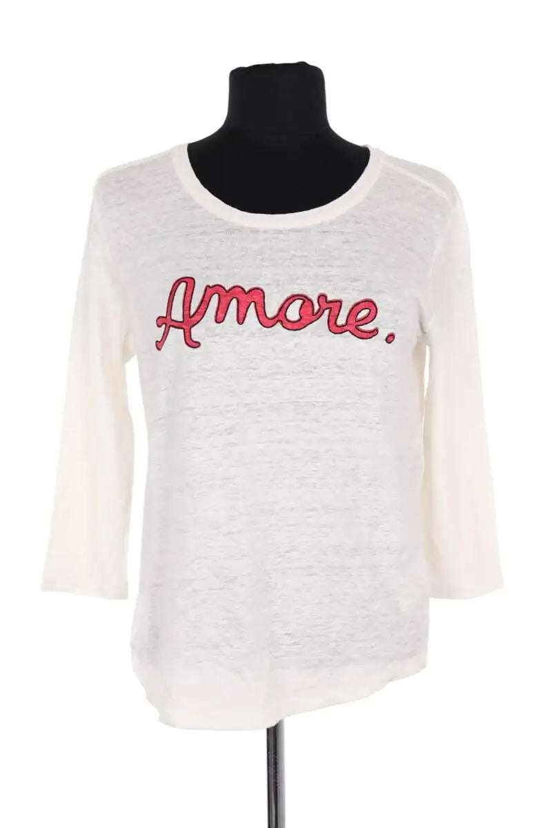 T-shirt Gerard Darel Ecru en Coton, taille S - Seconde Main
