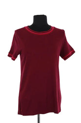 T-shirt Lacoste Bordeaux en Synthétique, taille S - Seconde Main