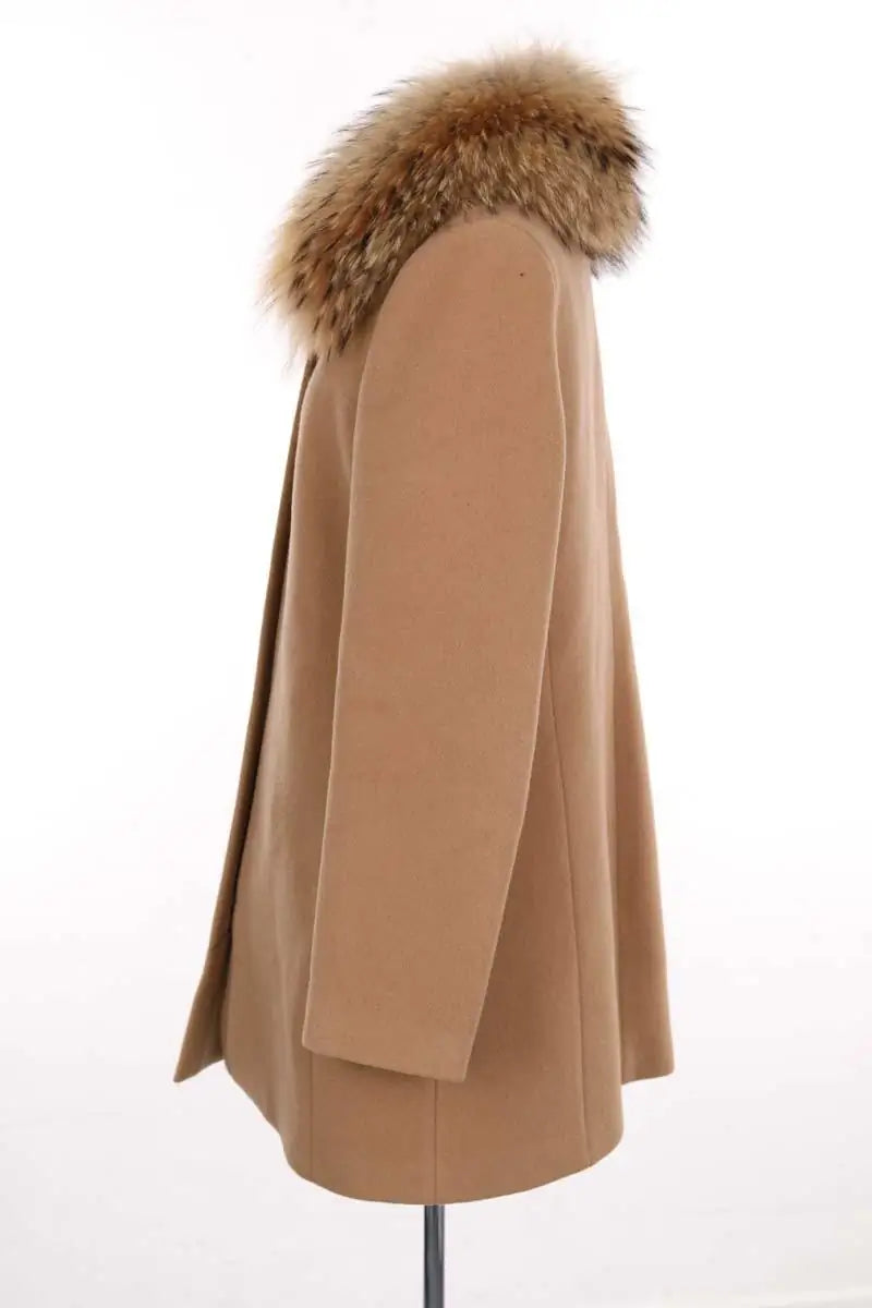 Manteau Claudie Pierlot Camel en Laine