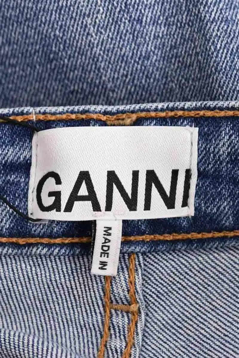Jean droit Ganni Bleu en Coton