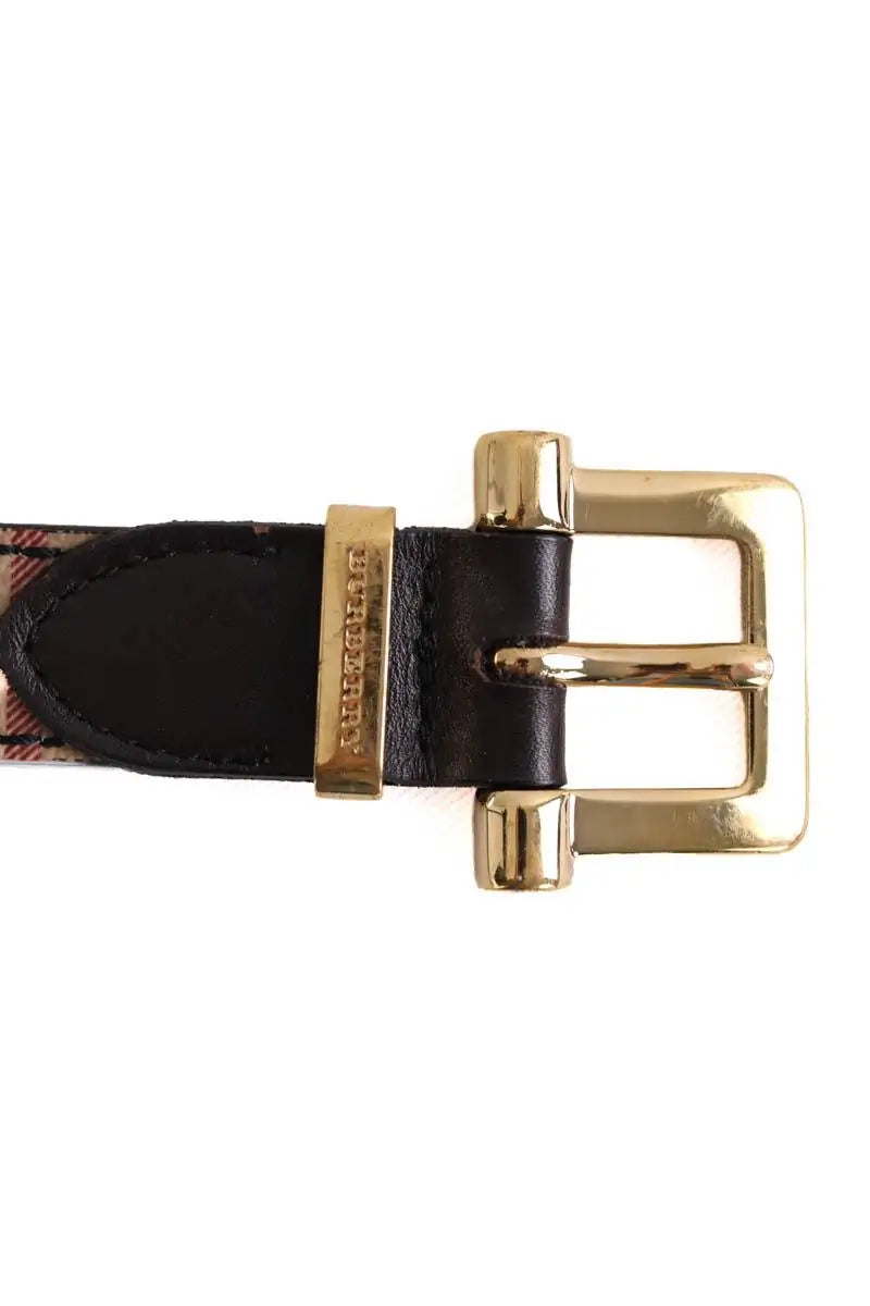 Ceinture Burberry Ecru en Cuir