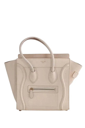 Sac à main Celine Cabas Luggage  Ecru en Cuir - Seconde Main